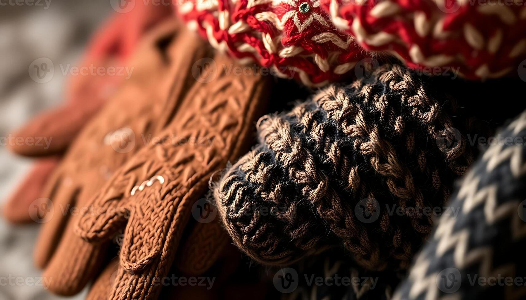 close up of a pile of gloves photo