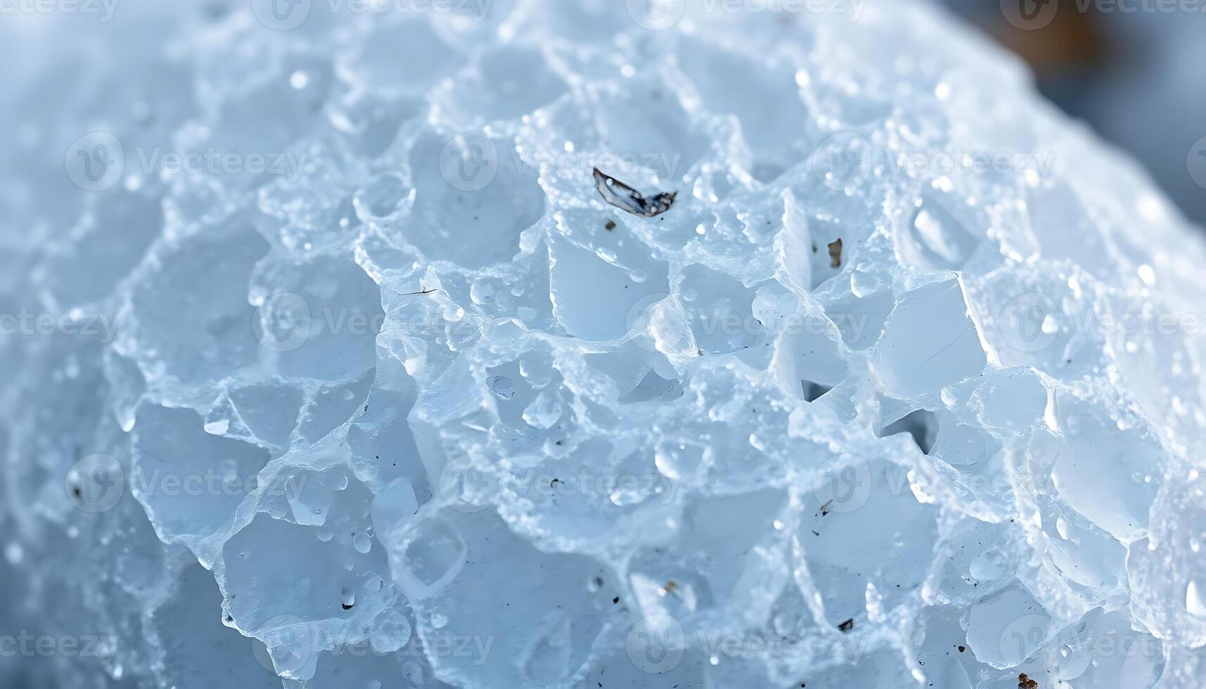 close up view of ice crystals photo