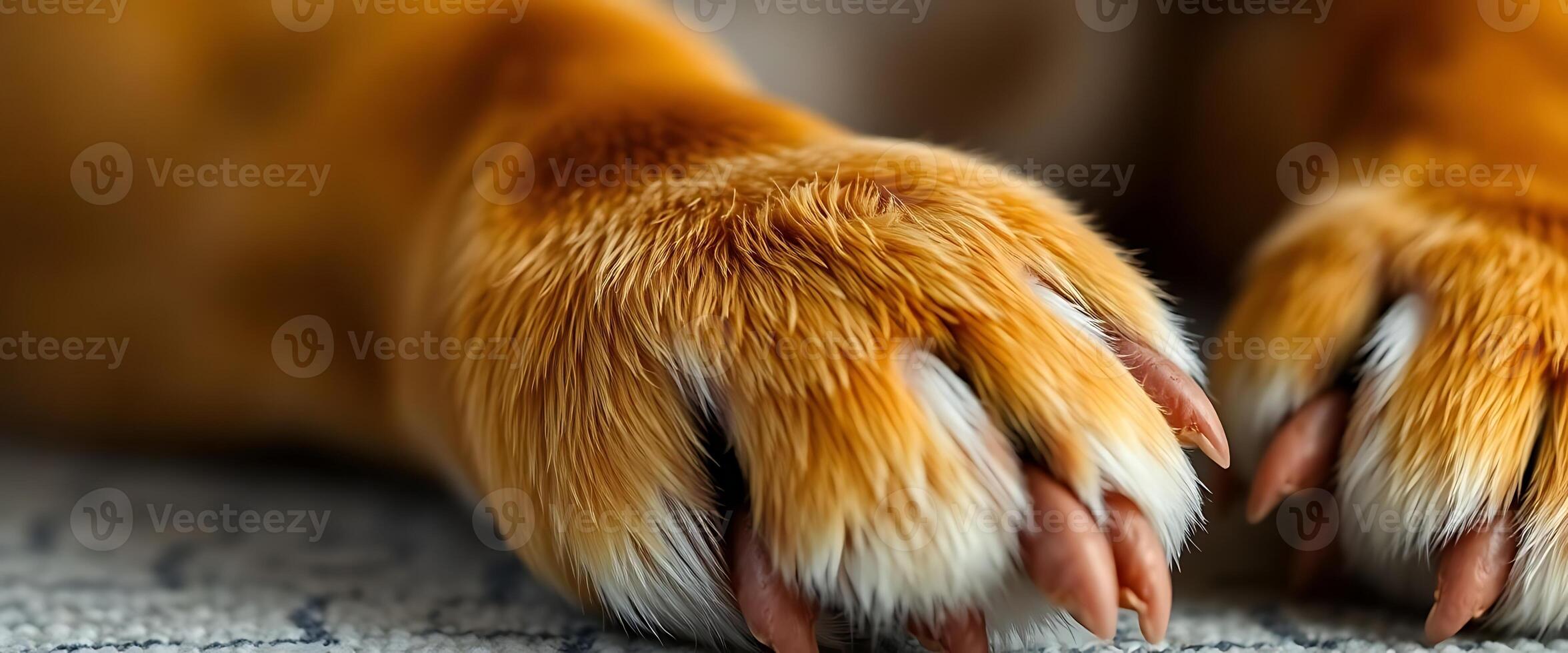 close up of a dog's paw and claws photo
