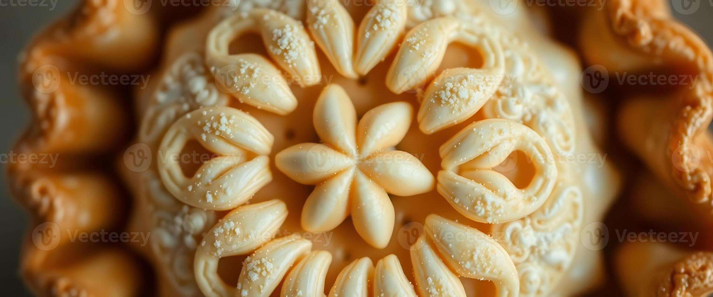 close up view of a pastry that looks like a flower photo