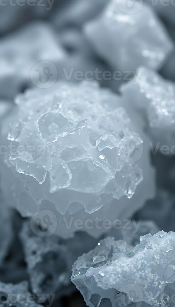close up of a bunch of ice crystals photo