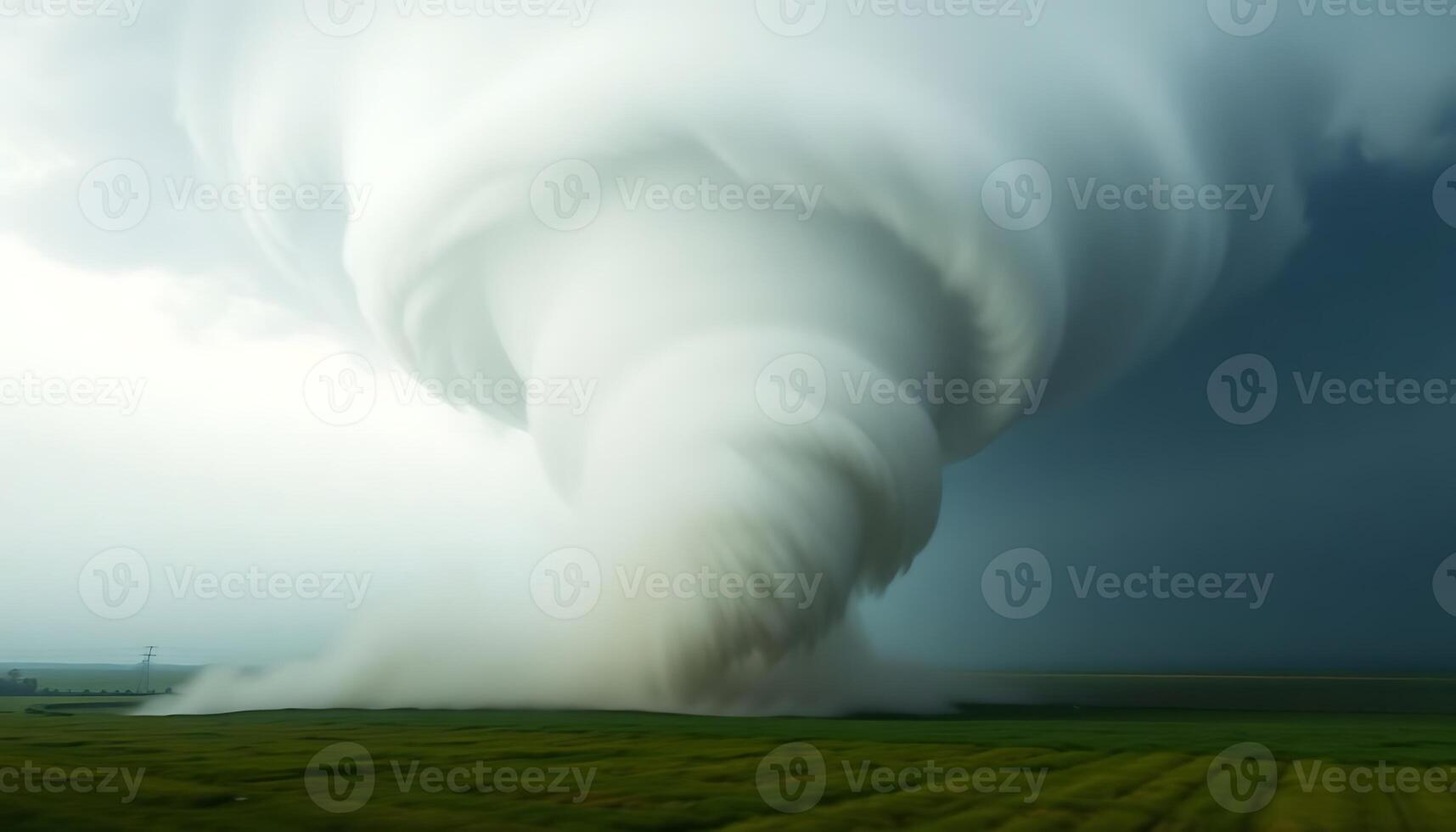 very large cloud is in the sky over a field photo