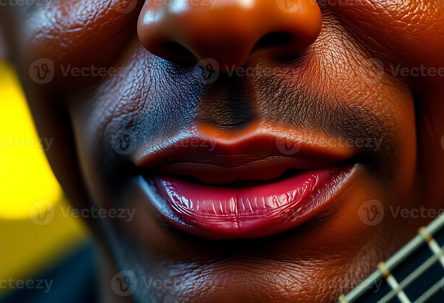 close up of a person with a guitar photo