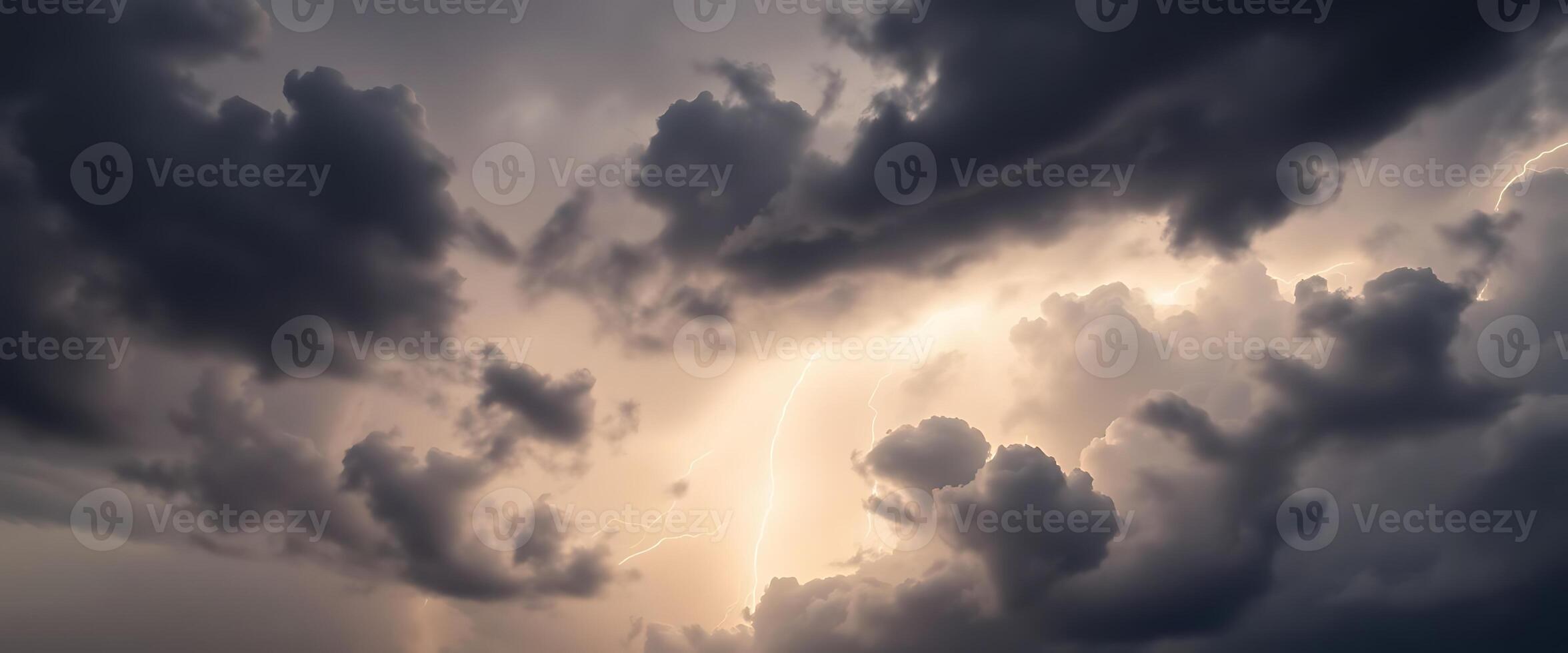 large cloud filled with lots of dark clouds photo
