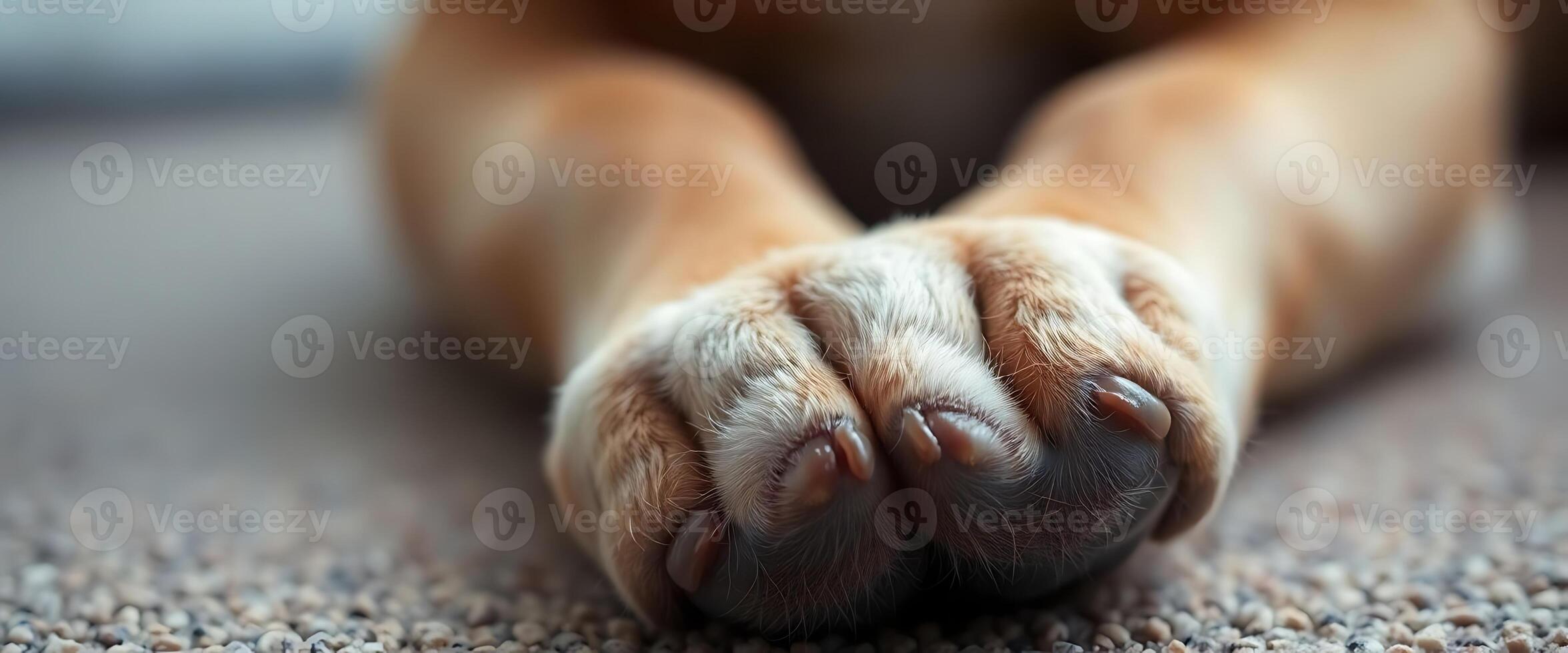 close up of a dog's paw on a carpet photo