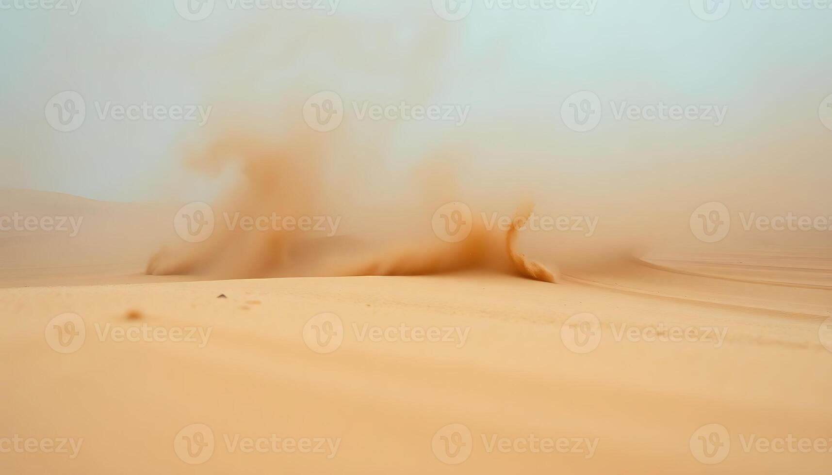 dust storm in the middle of a desert photo