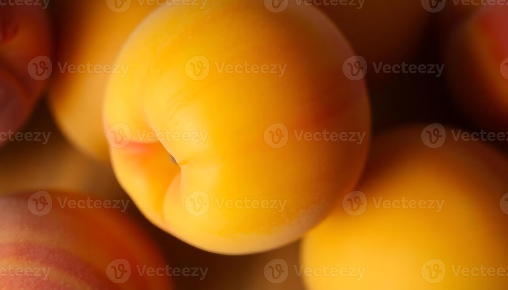 group of peaches sitting on top of a table photo