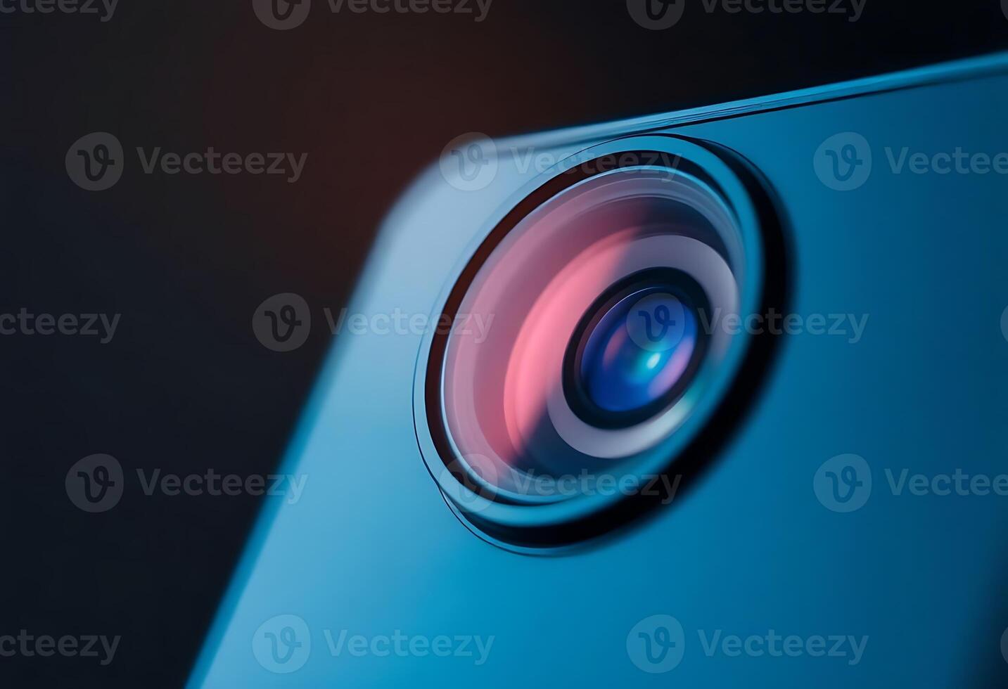 close up of a camera lens on a phone photo