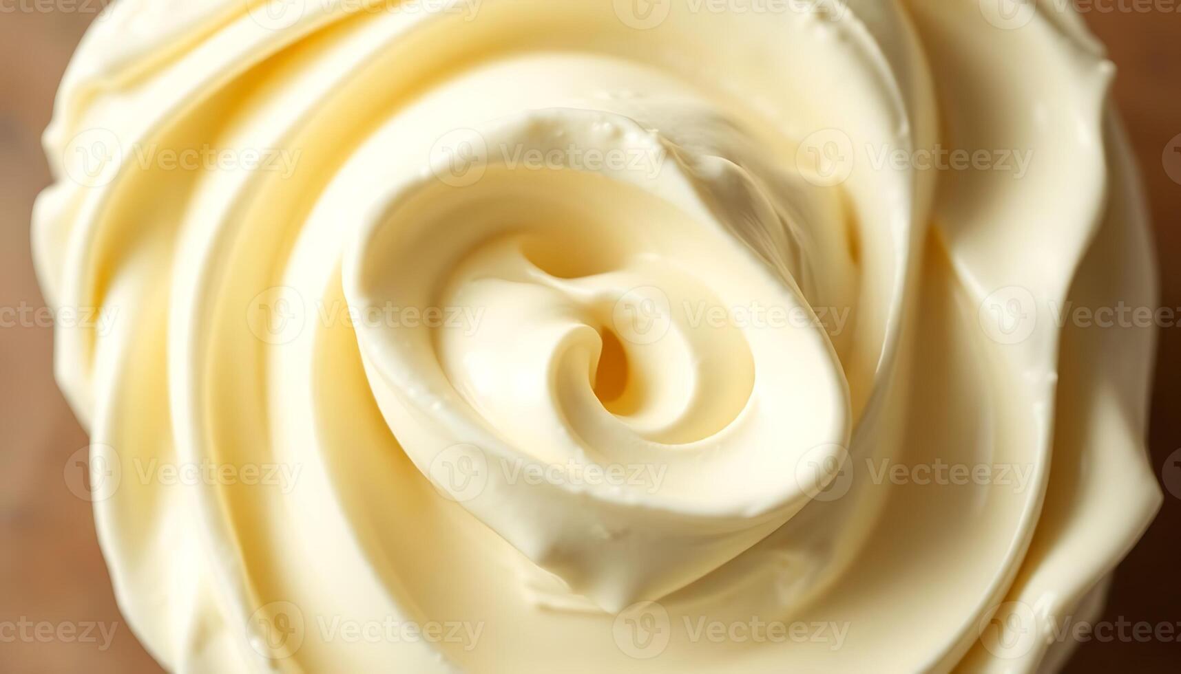 close up of a frosted cake with white icing photo