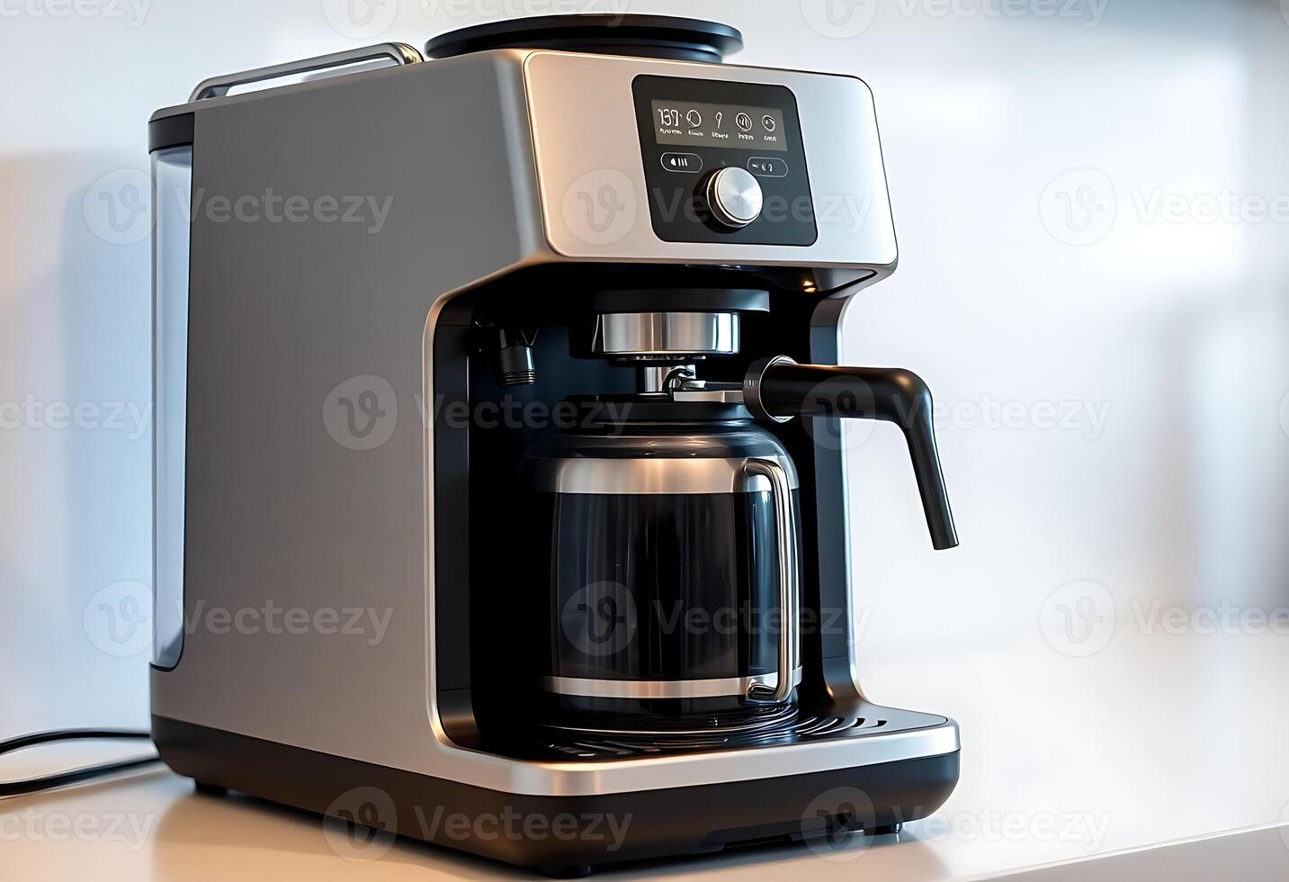 coffee maker sitting on top of a counter photo