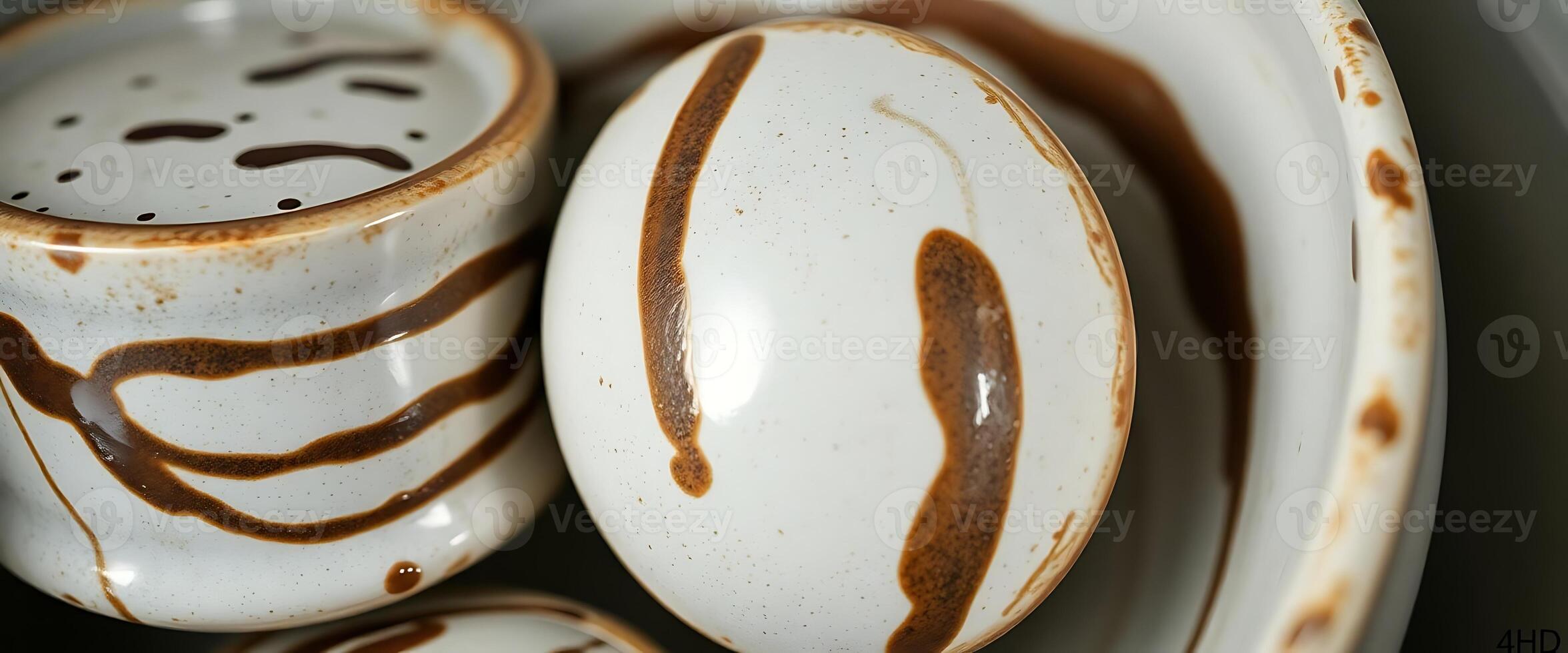 close up of a group of ceramic objects photo