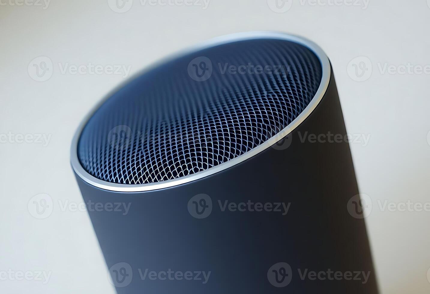 close up of a speaker on a table photo