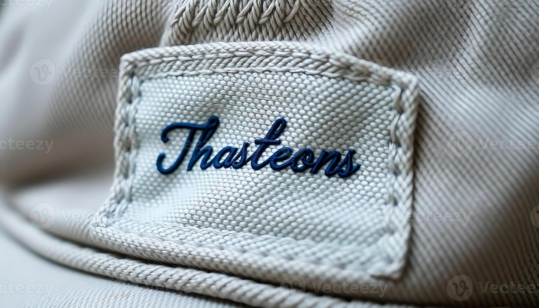 close up of a baseball cap with the word thakens on it photo