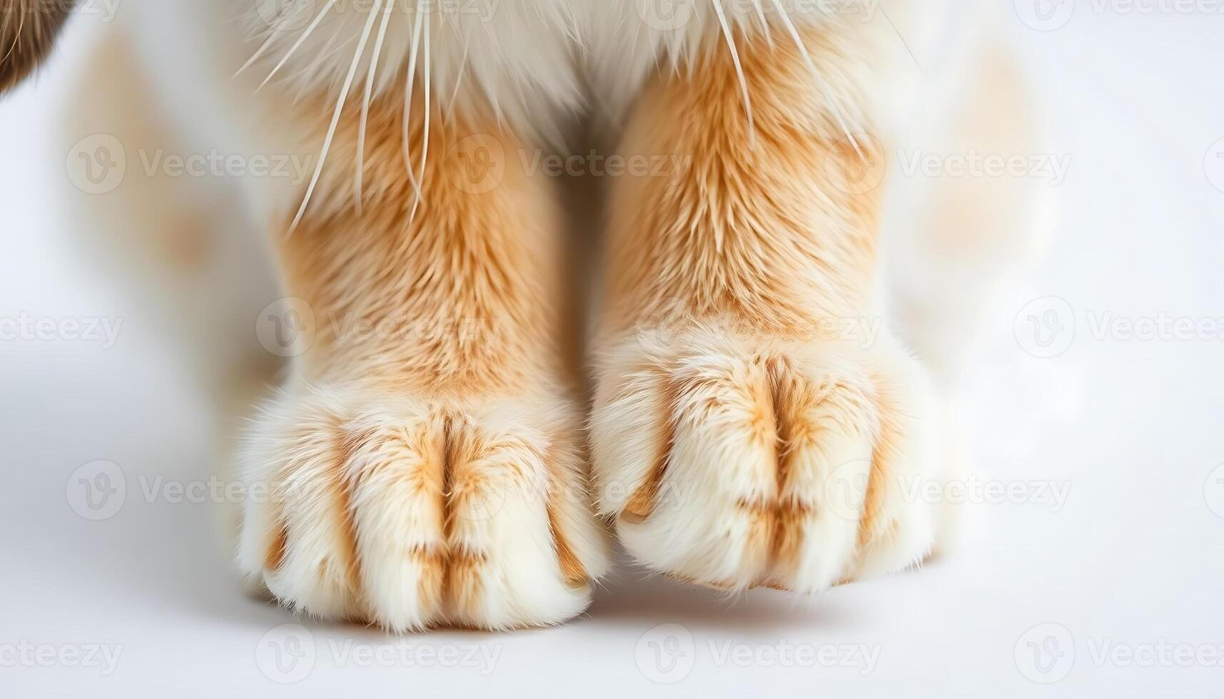 close up of a cat's paws and claws photo