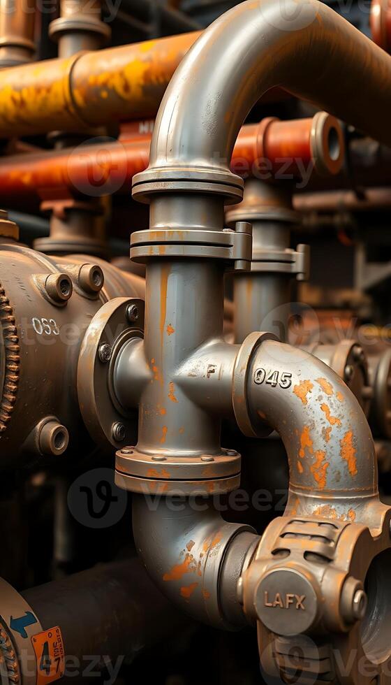 bunch of pipes that are next to each other photo