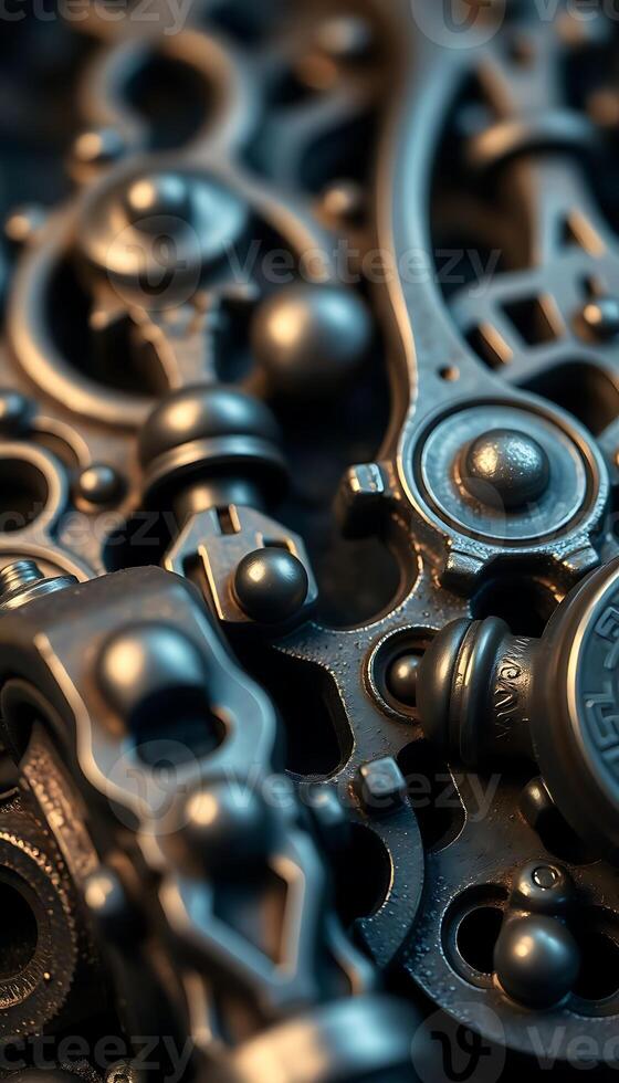 close up view of a metal part photo