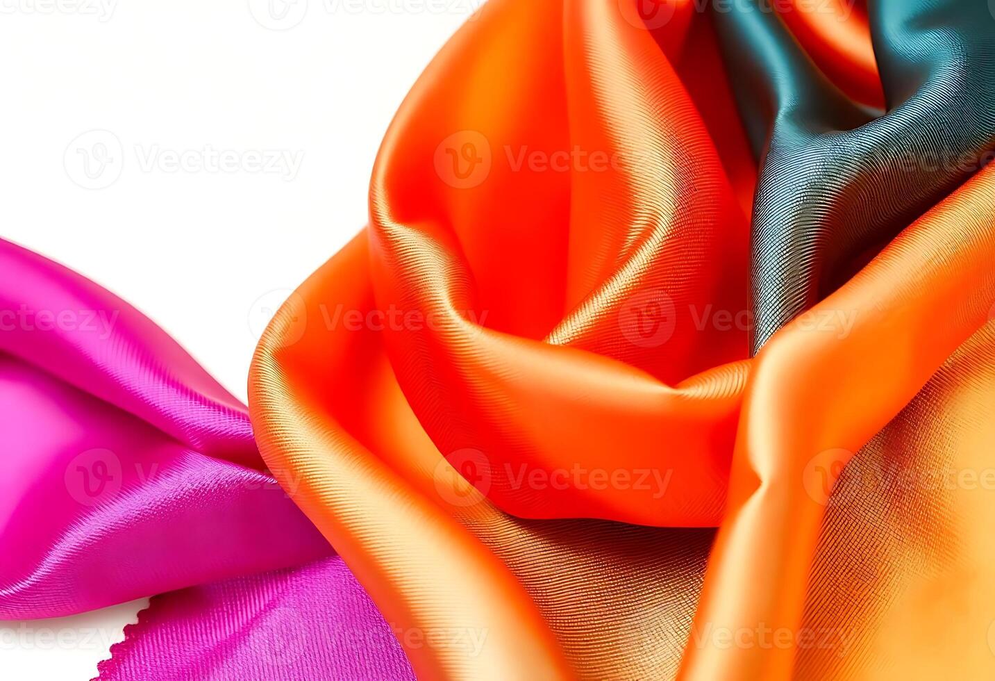 close up of a satin fabric on a white background photo