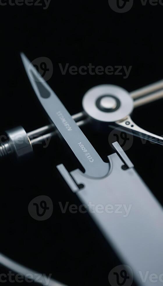 pair of scissors with a black background photo