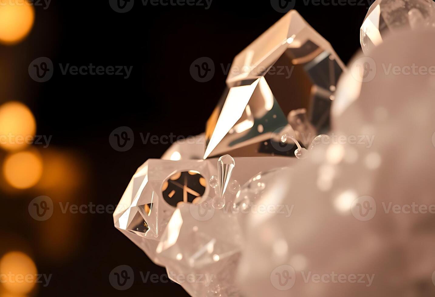 close up of a diamond shaped object on a table photo