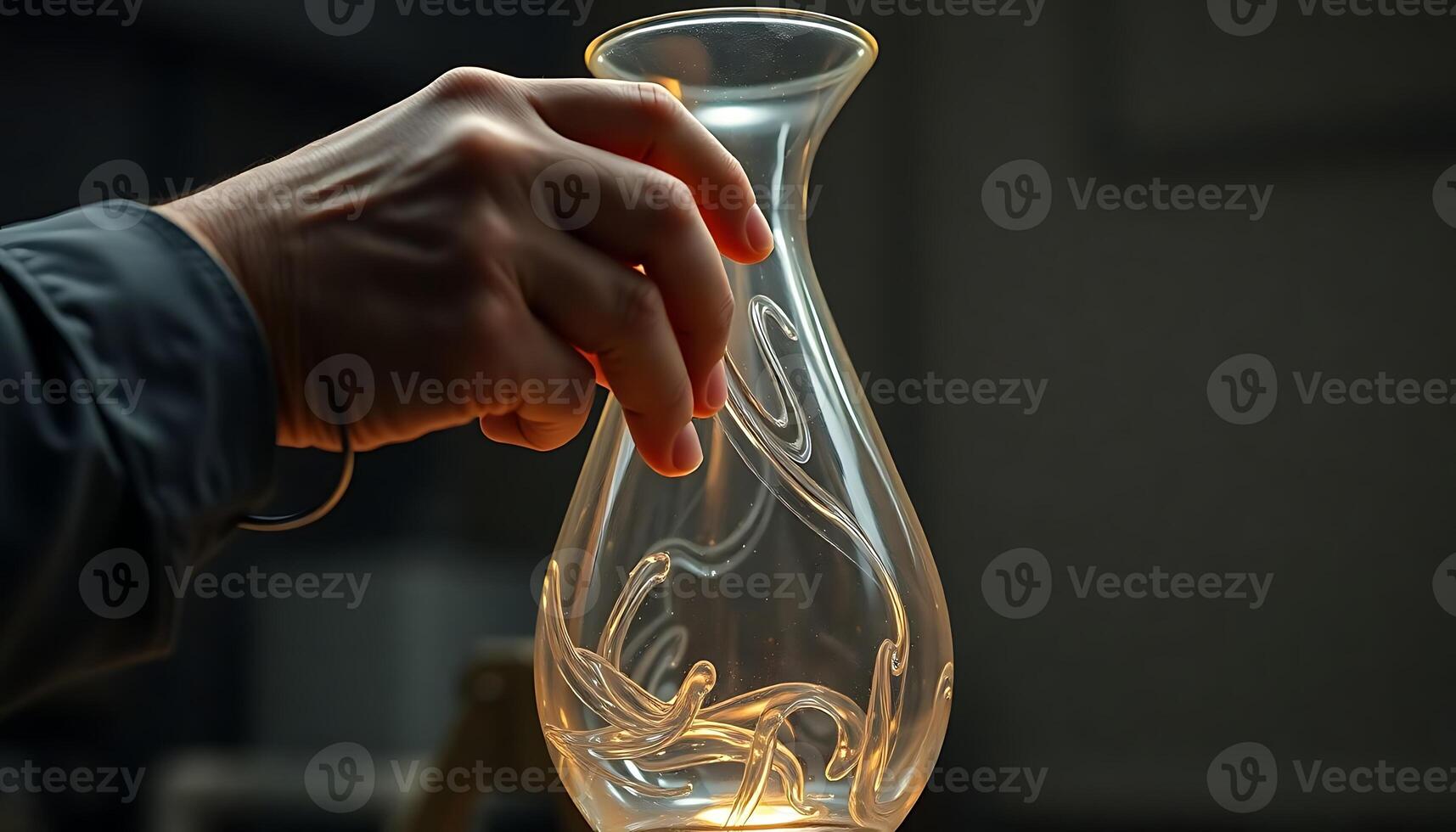 person holding a glass in their hand photo