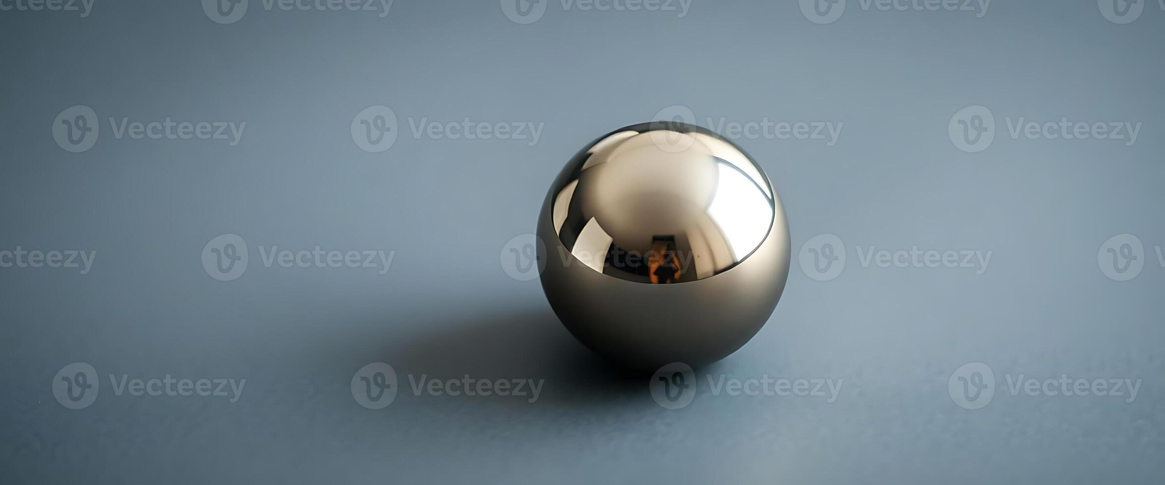 shiny metal object on a blue surface photo