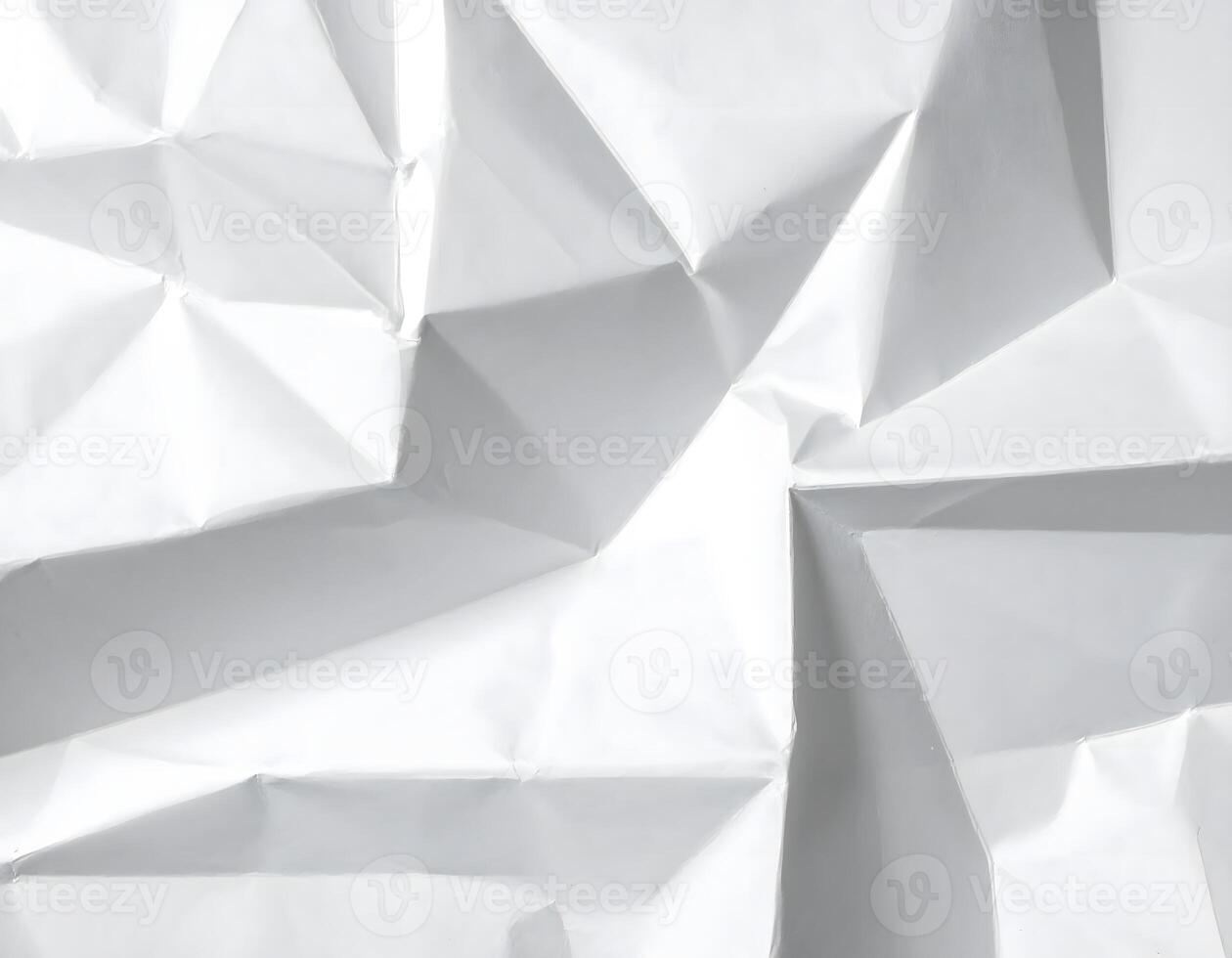 White paper background with crumpled edges photo