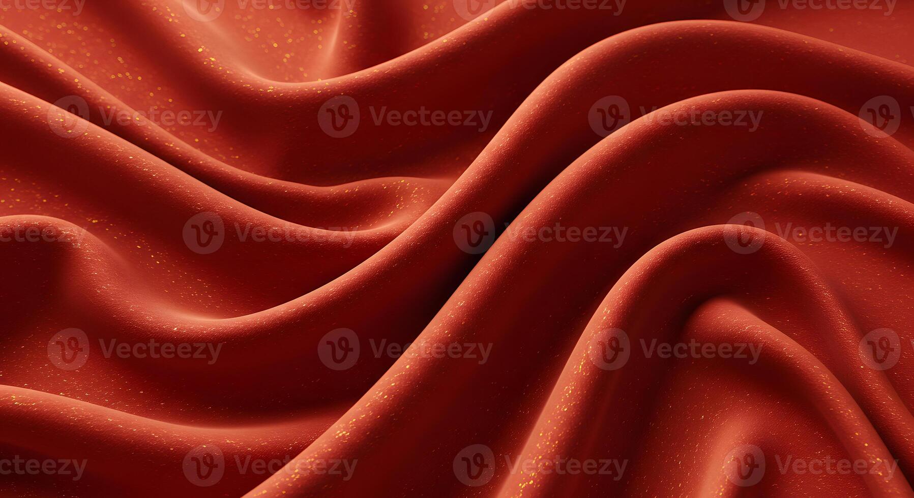 A red fabric with a lot of folds photo