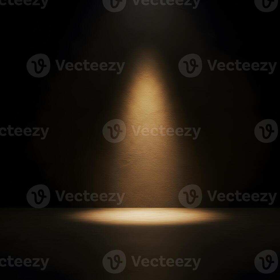 An empty room with a spotlight shining on it photo