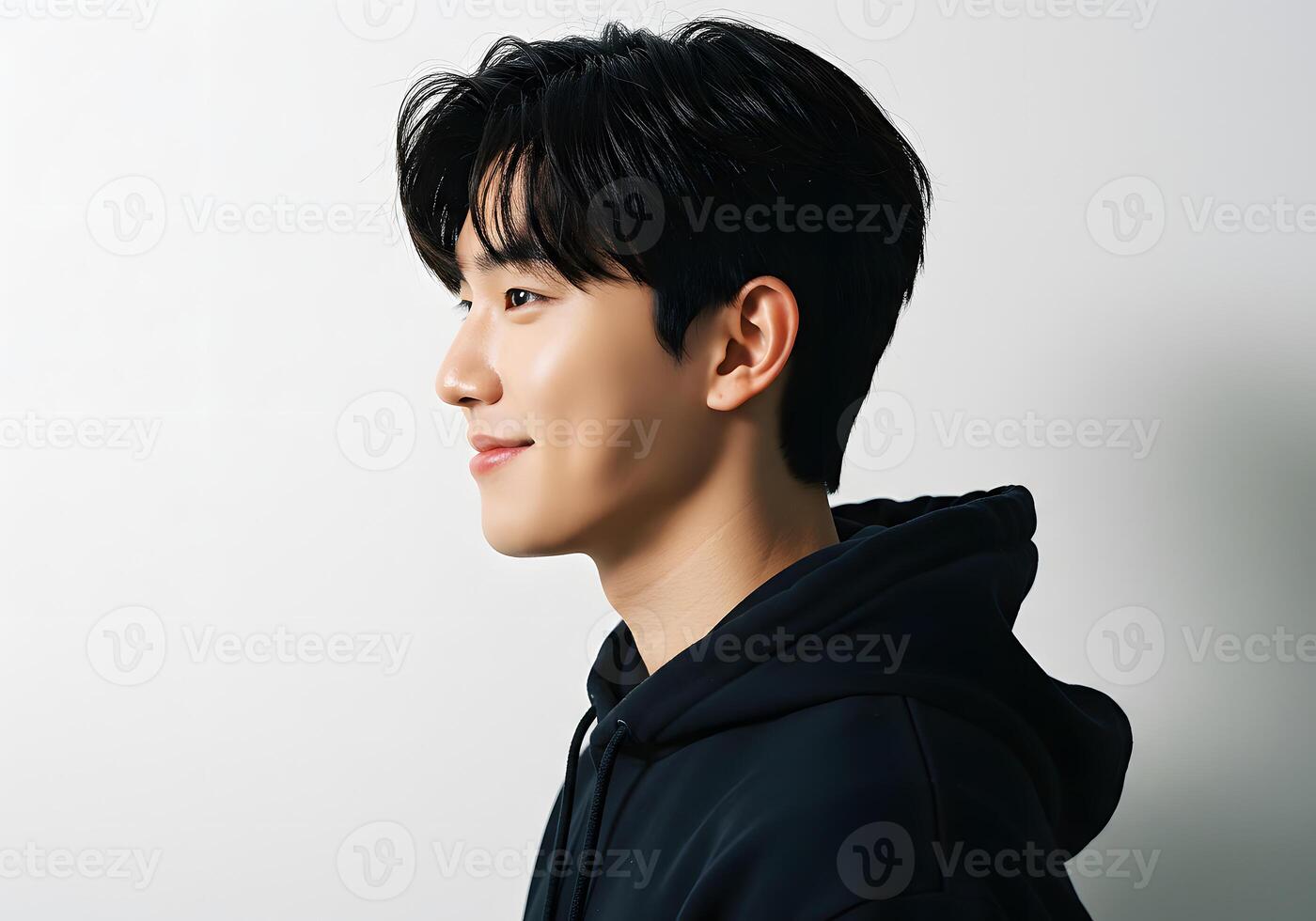 A man in a black hoodie smiling photo