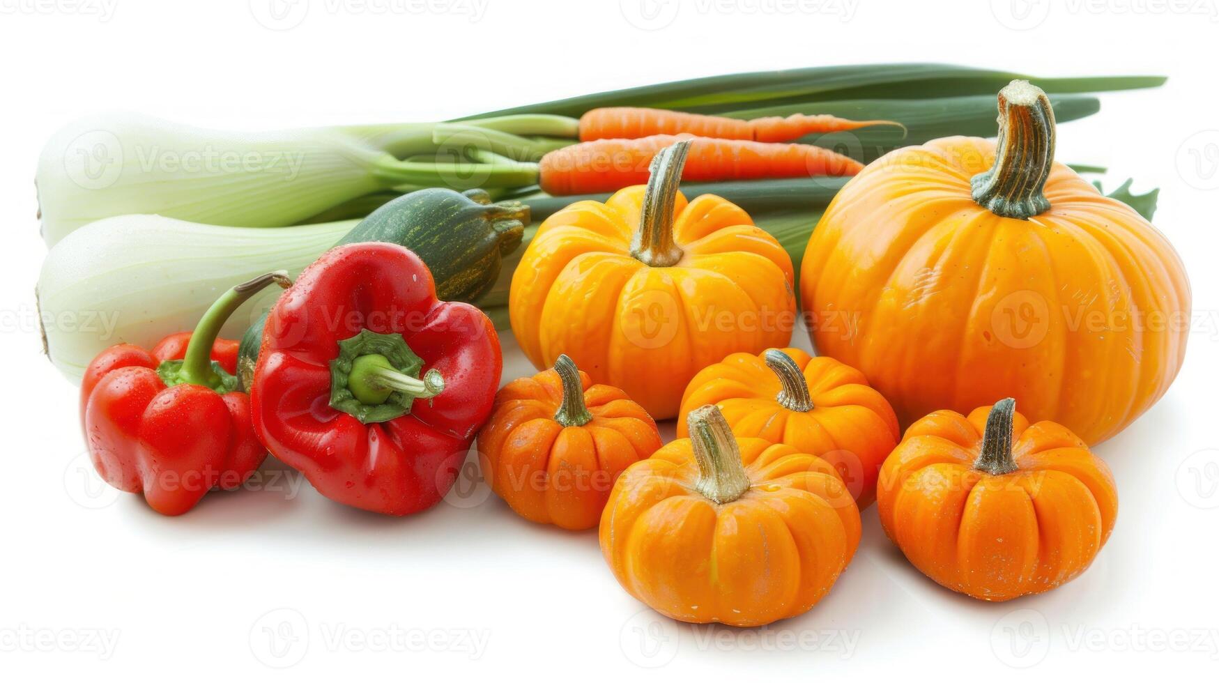 Fresh vegetables and pumpkins photo