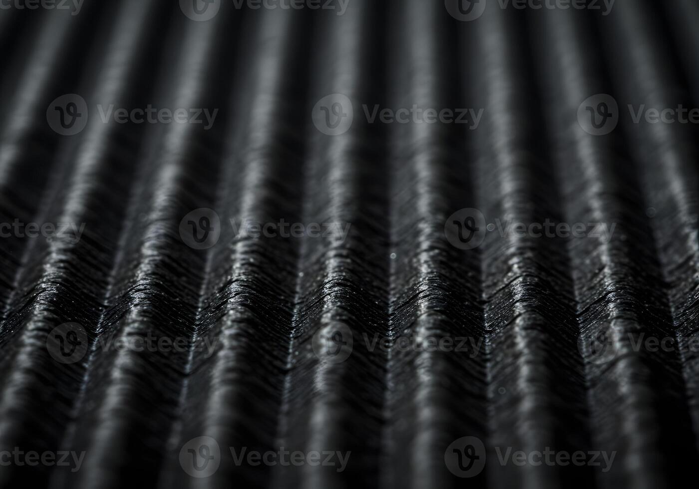 Textured Black Surface Detail Grooves, Lines, Texture, Pattern, Abstract Close-up Background. Industrial Design. photo