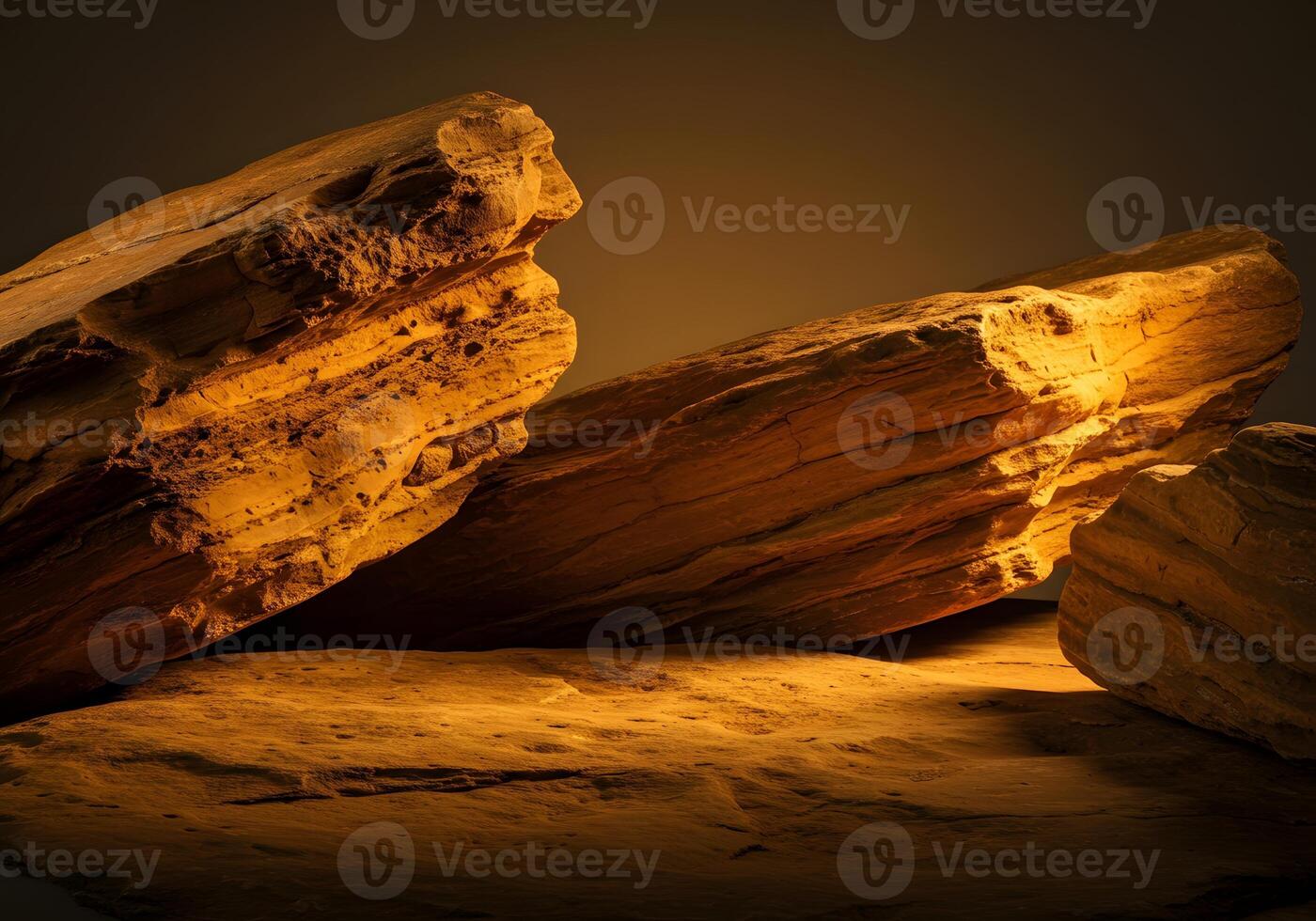 Textured Wooden Rocks Rustic Abstract Background, Natural Wood Grain, Earthy Tones, Rough Surface. photo
