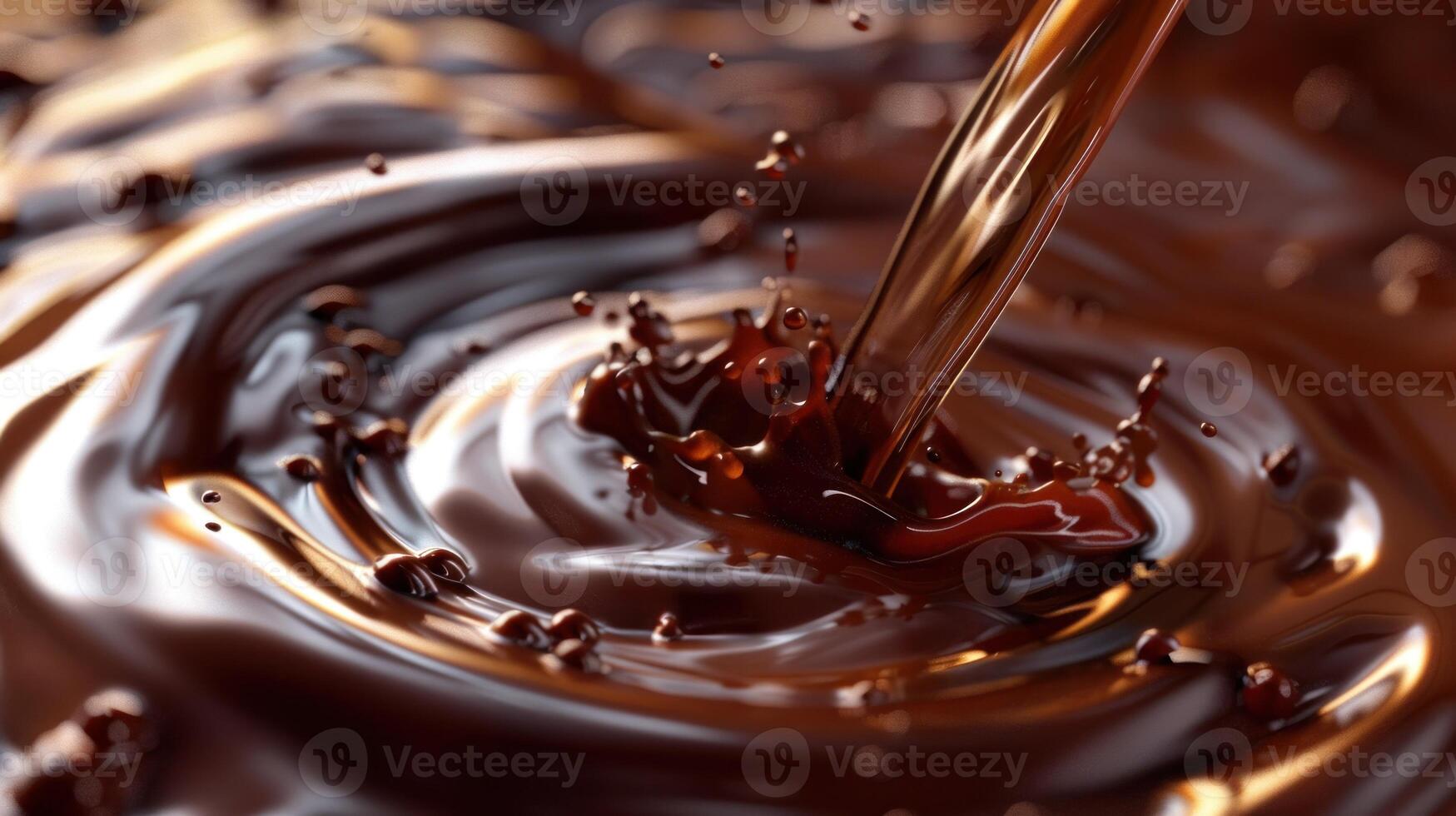 Chocolate pouring picture photo