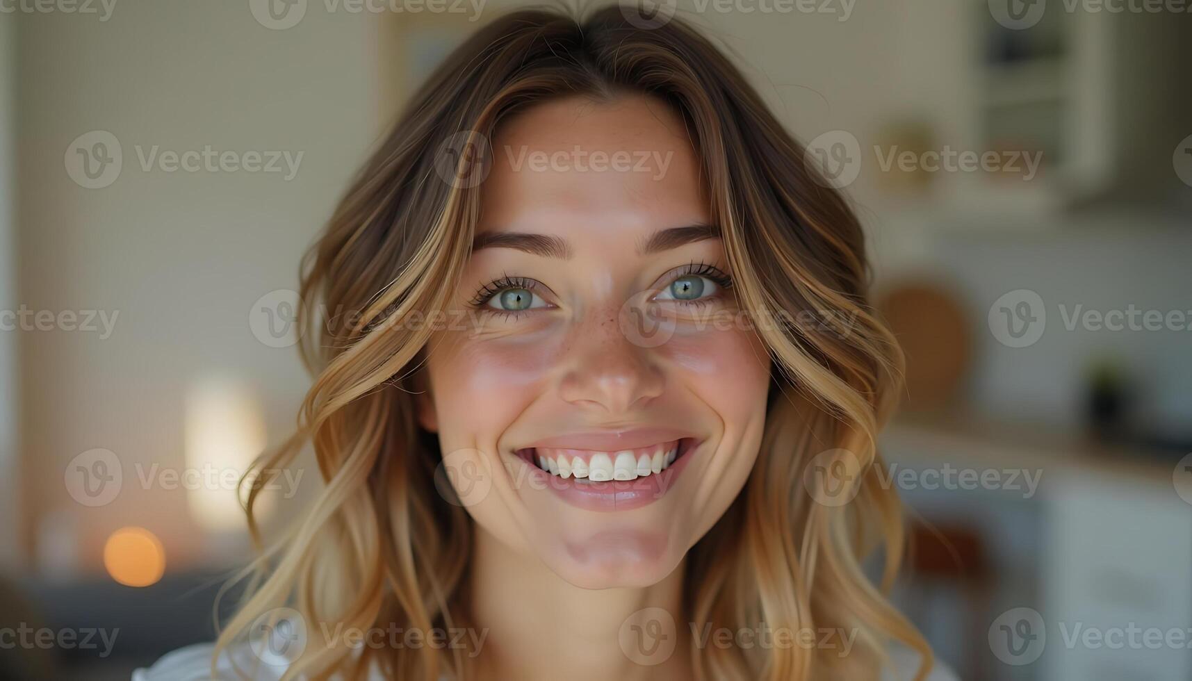 A woman with a smile on her face photo