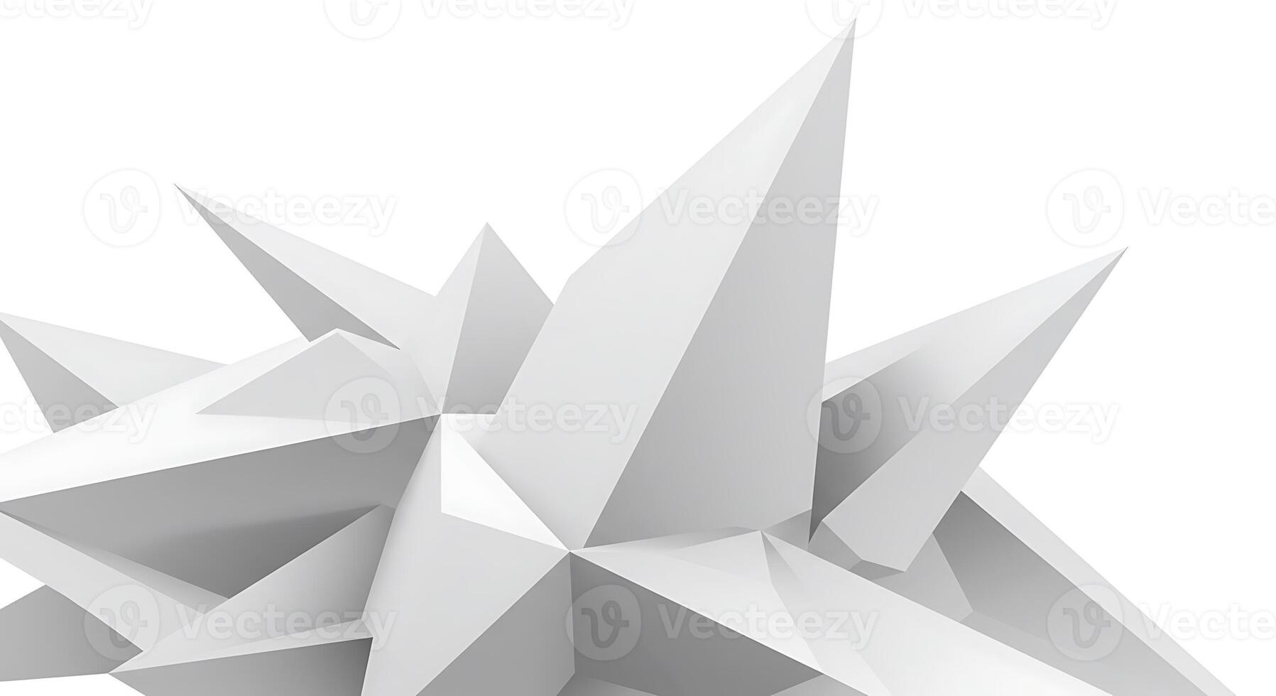 A 3d rendering of a white star with many points photo