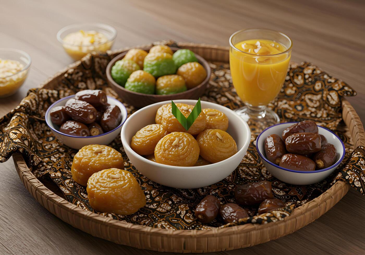 Assorted sweet treats on tray photo