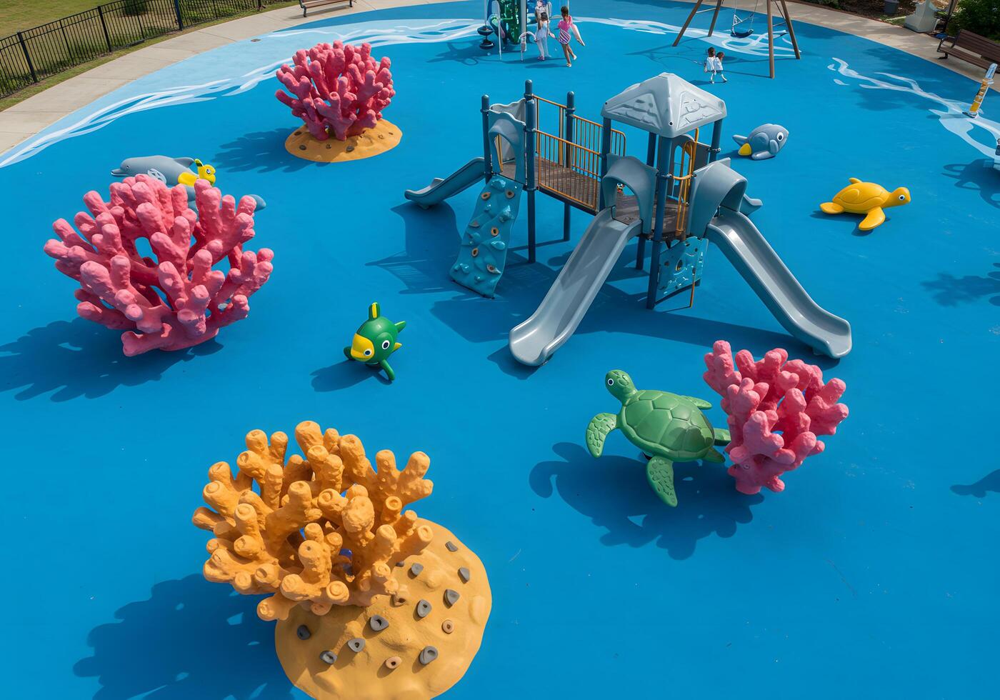 Colorful ocean themed playground photo