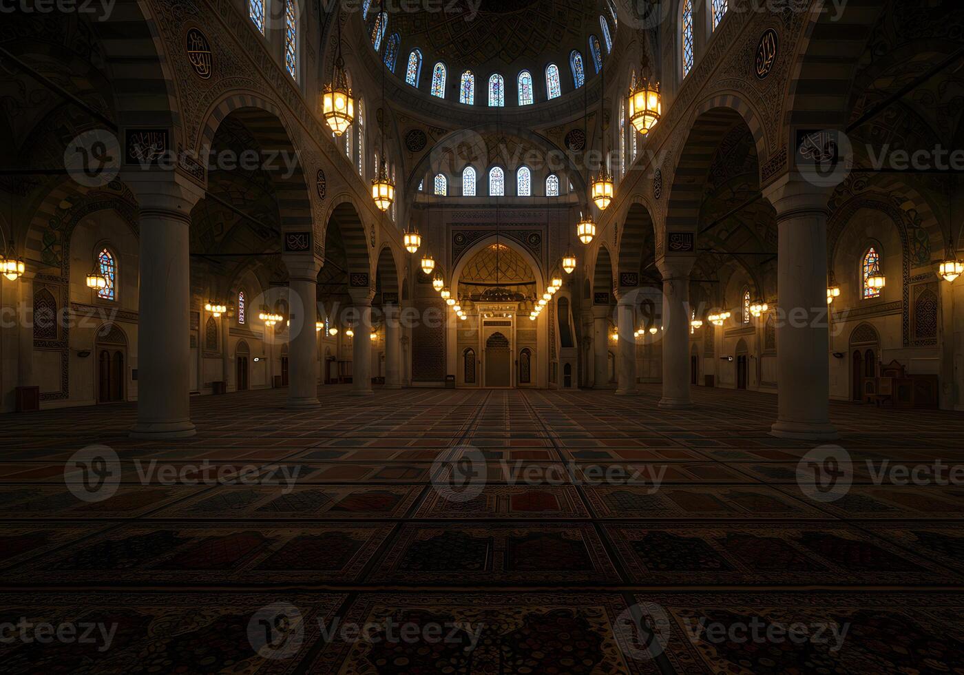 Empty mosque interior architecture photography photo