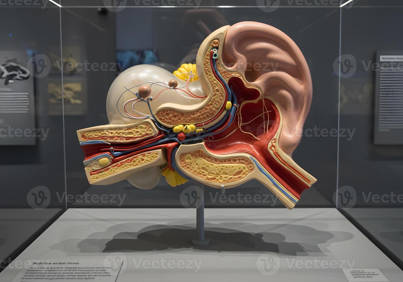 Human ear anatomy model exhibit photo