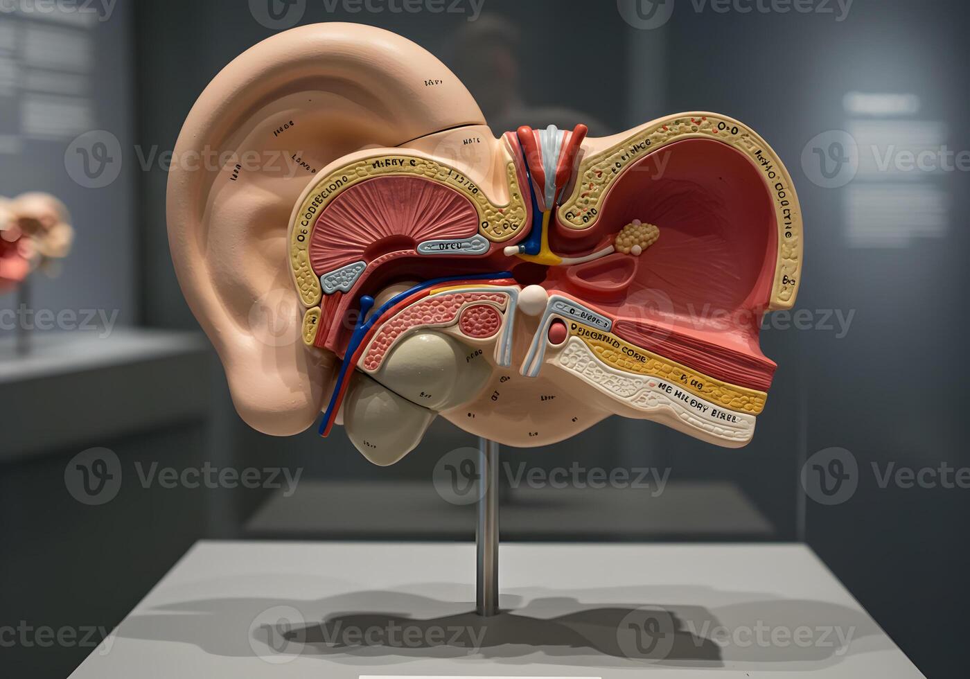Human ear and head anatomy model photo
