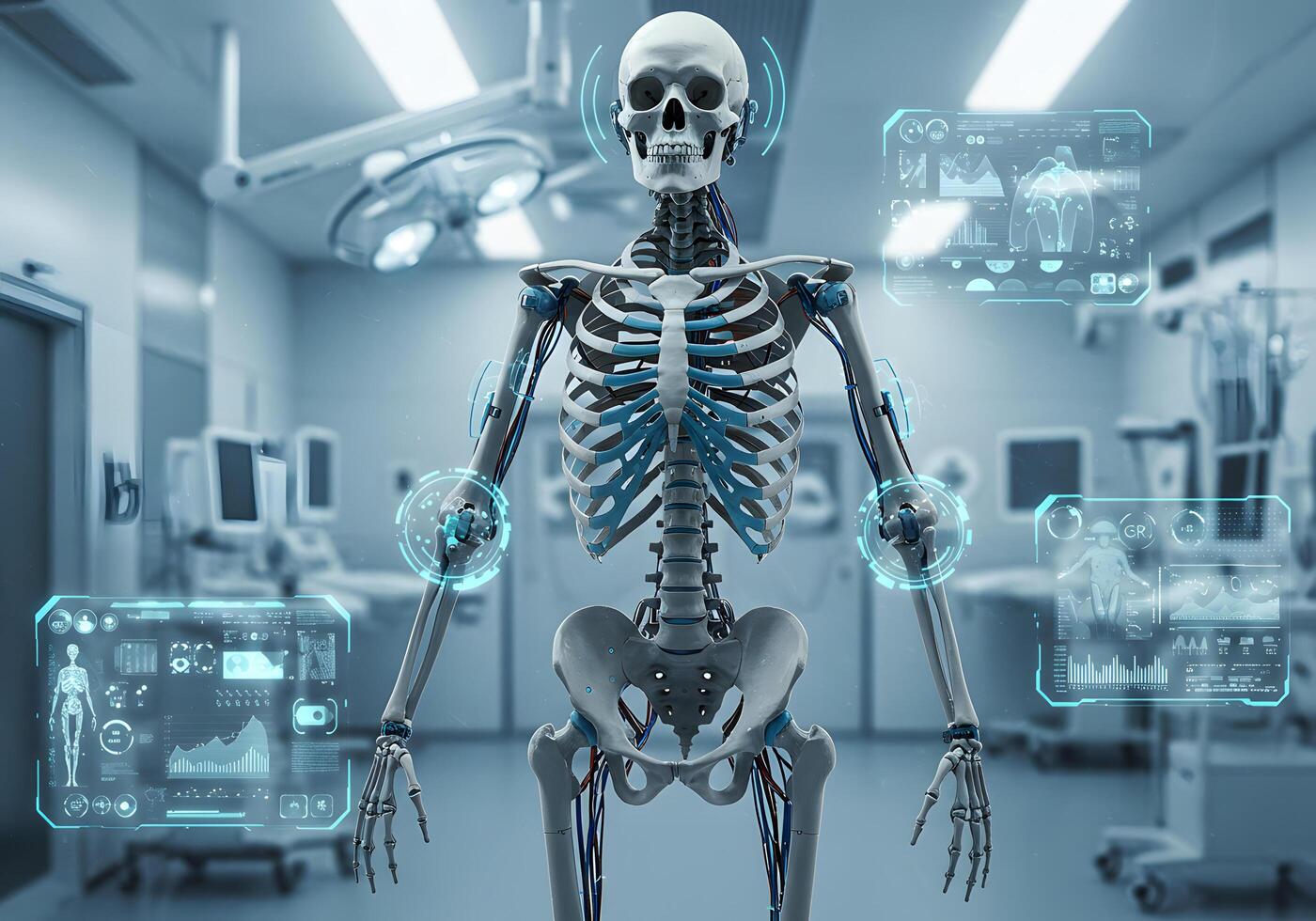 Human skeleton medical visualization photo