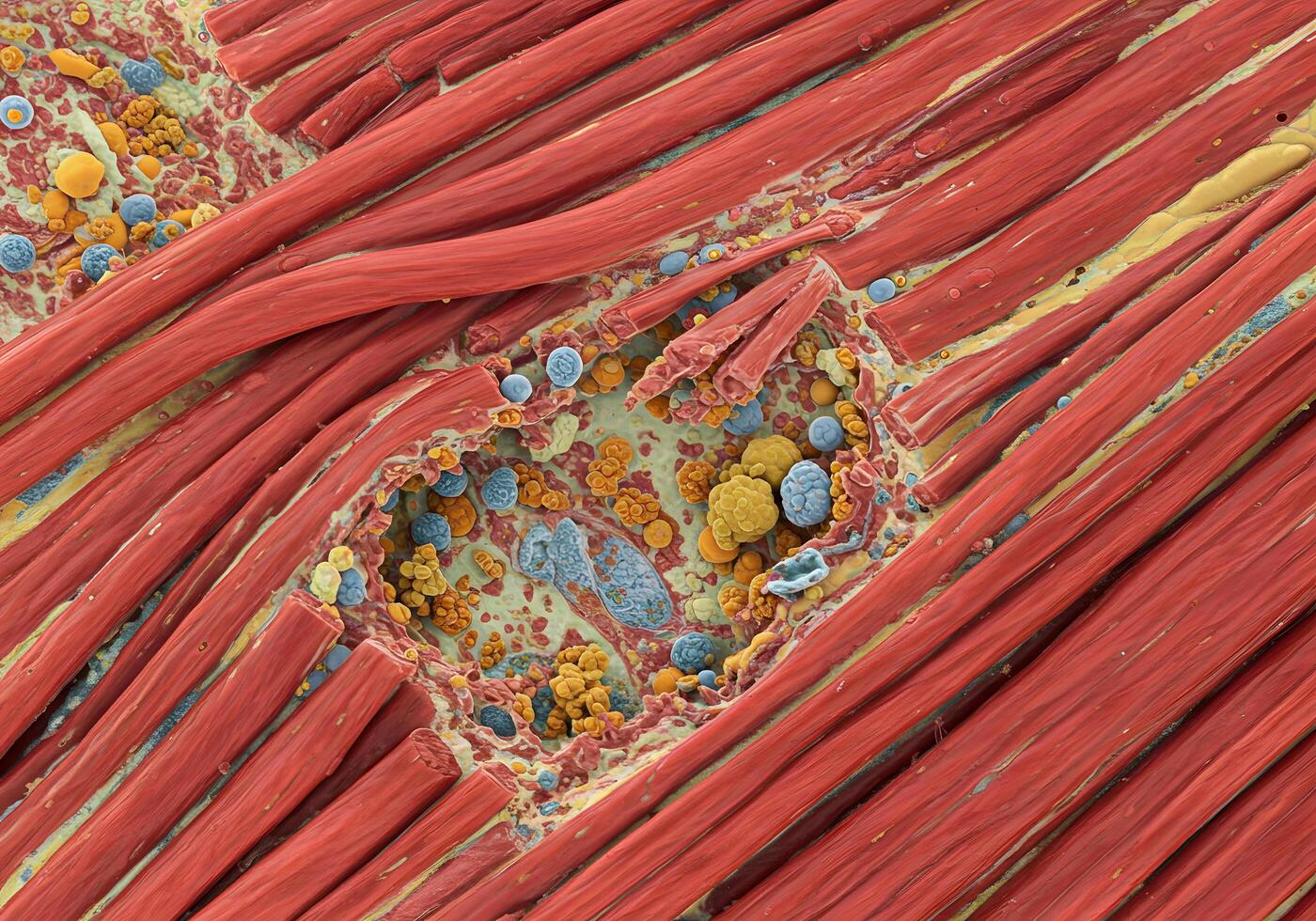 Muscle tissue high detail image photo