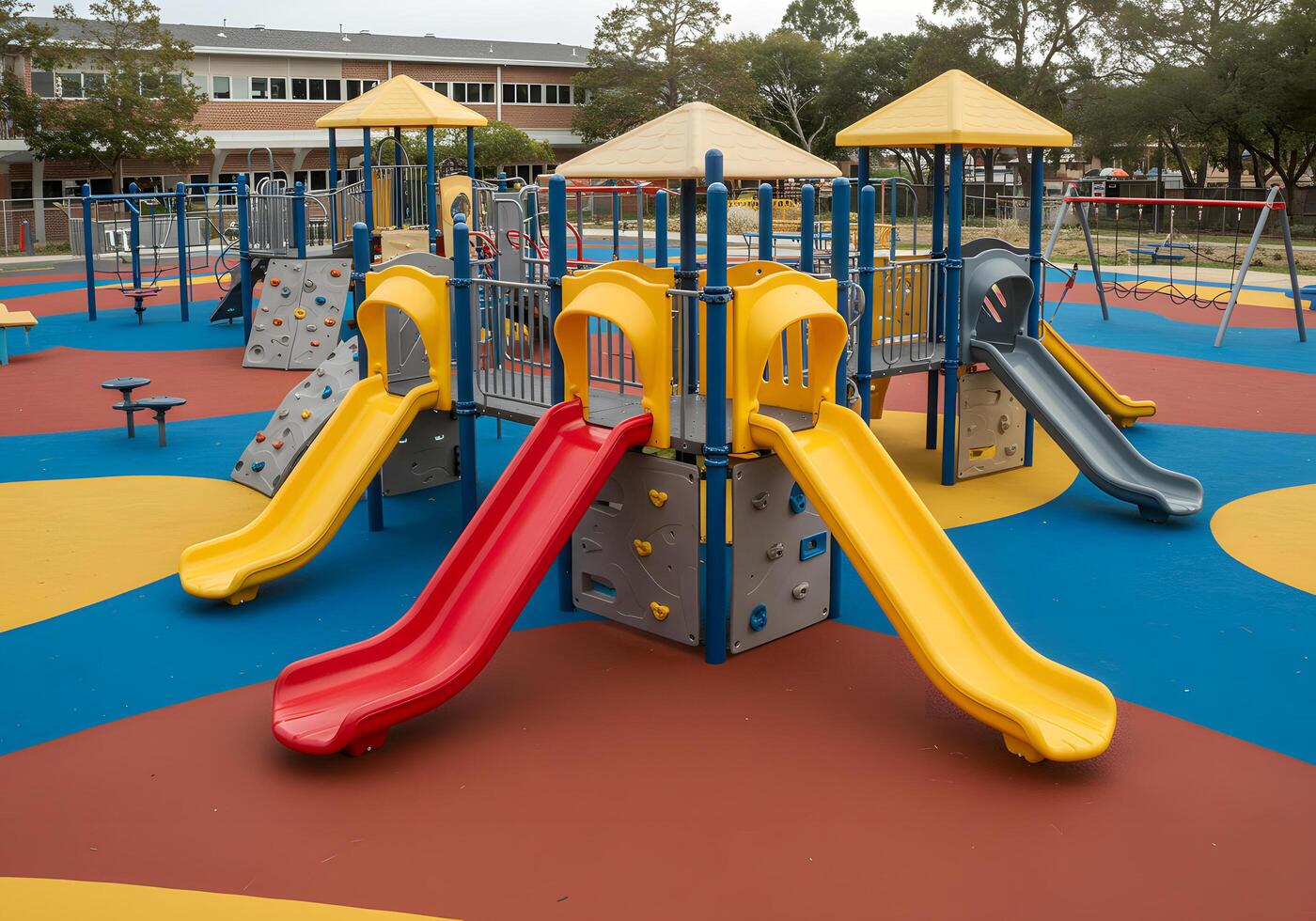 Colorful playground equipment for children photo