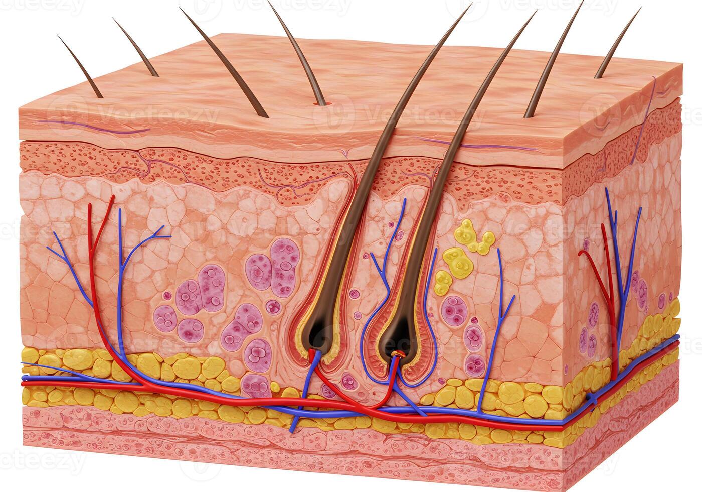 Skin anatomy diagram photo