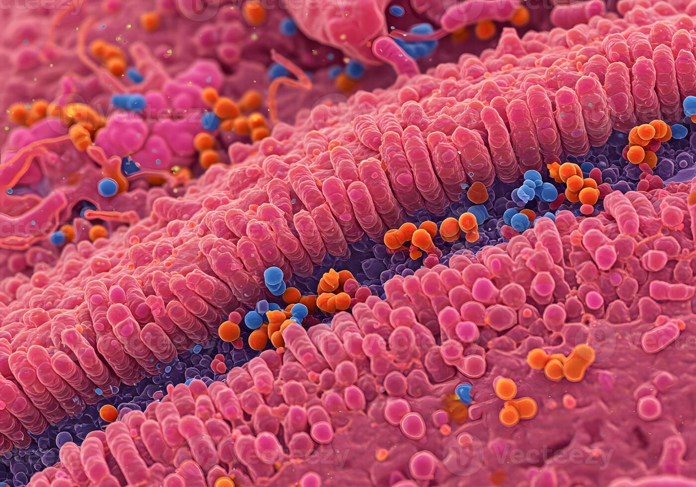Microscopic biological tissue structure photo