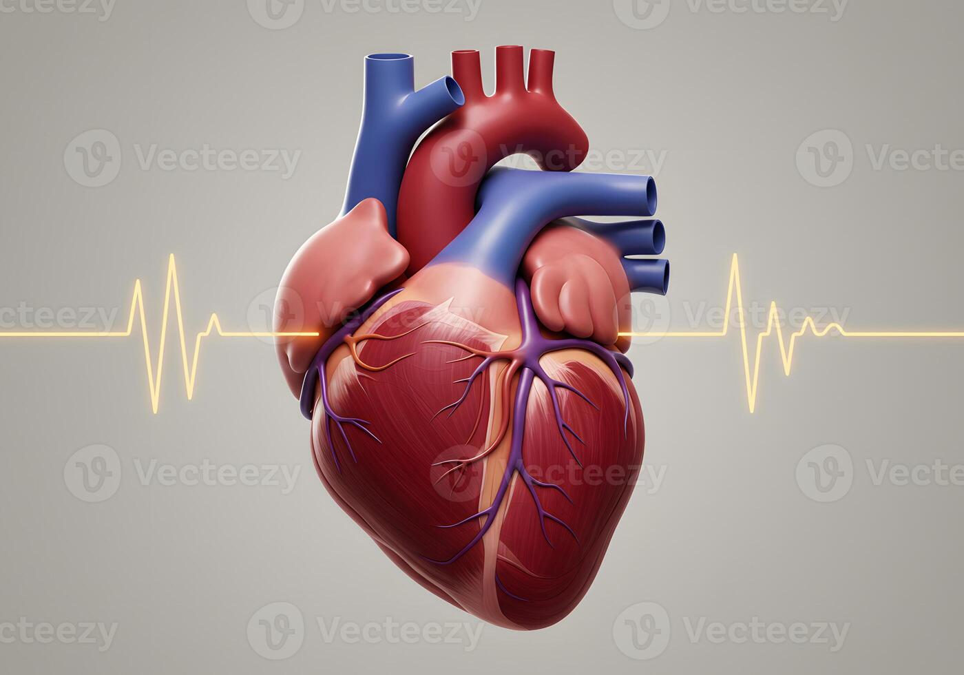 Human heart anatomy 3 d model photo
