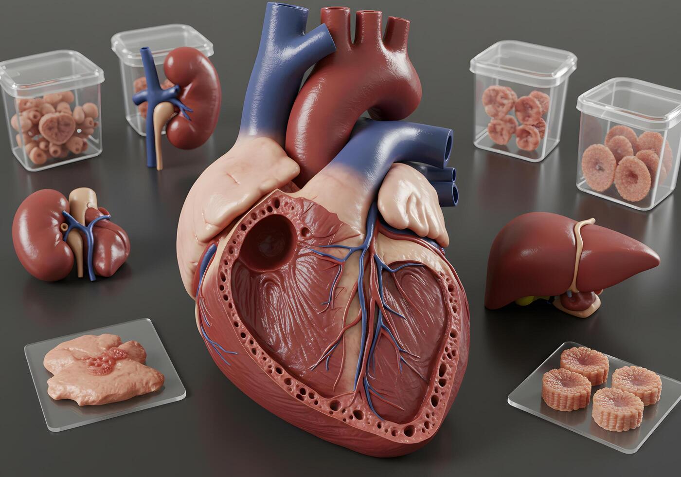 Anatomy models of internal organs photo