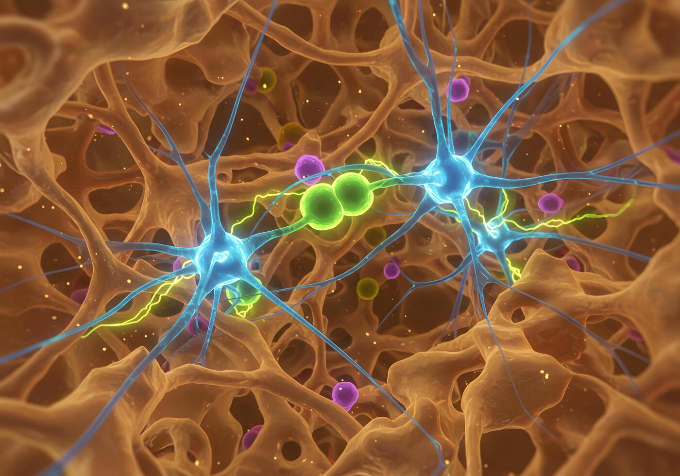 Detailed neural network illustration photo