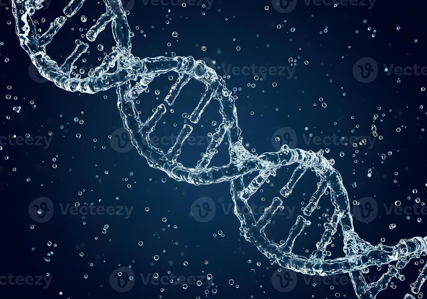 Dynamic dna structure in water photo