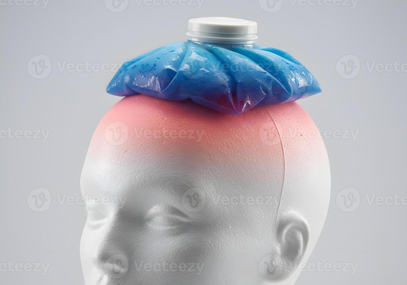 Ice pack on manikin head photo